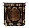 A Napoleon III Boulle Marquetry Side Cabinet Height 42 x width 42 x depth 17 inches.