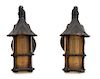 A Pair of English Iron Wall Sconces Height 10 1/4 inches.