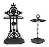 Two Victorian Style Cast Iron Umbrella Stands Height of largest 32 inches.