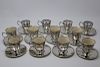 12 Tiffany & Co Sterling Demitasse Cups & Saucers