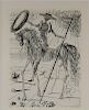 Salvador Dali "Don Quixote" Etching
