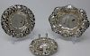 (3) Whiting Sterling English Rococo Candy Dishes