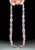 Moche Amethyst Bead Necklace & Modern Gold-Plated Beads