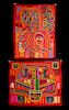 Lot of Two 20th C. Panamanian Polychrome Textile Molas