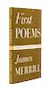 MERRILL, James. First Poems. New York: Alfred A. Knopf, 1951. FIRST EDITION.