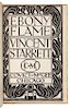 STARRETT, Vincent (1886-1974). Ebony Flame. Chicago: Covici-McGee, 1922.