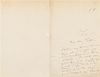 * OFFENBACH, Jacques (1819-1880). Autograph letter signed ("Jacques Offenbach"), in French, to Mr. Taube. N.p., n.d.