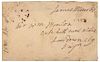 MONROE, James (1758-1831), President. Autograph free frank ("James Monroe"), as President, on folded cover addressed in his hand
