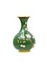 Green Chinese Cherry Blossom Cloisonne Vase