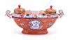 A French Chinese Export Style Porcelain Inkstand