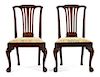 A Set of Four George II Style Mahogany Side Chairs