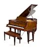 A Steinway & Sons Mahogany Grand Piano Height 40 x width 58 x depth 74 inches.