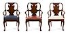 An Assembled Set of Nine George II Style Mahogany Armchairs