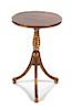 A Regency Style Parcel-Gilt and Grain-Painted Tripod Table