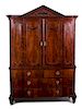 A Dutch Neoclassical Part Ebonized and Carved Mahogany Cabinet