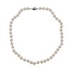 14K Gold Diamond Pearl Bead Necklace