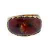 14K Gold Agate Ring