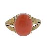 14K Gold Coral Ring