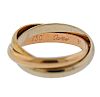 Cartier Trinity 18k Tri Color Gold Rolling Band Ring Size 51