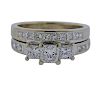 14k Gold Diamond Engagement Bridal Ring Set 