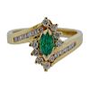 14k Gold Diamond Emerald Ring 