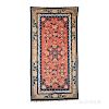 Ningxia Rug, western China, c. 1880, 9 ft. 4 in. x 4 ft. 10 in.  Provenance:  The Cadle Collection.