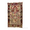 Derbend Prayer Rug, northern Caucasus, c. 1870, 6 ft. 1 in. x 3 ft. 10 in.  Provenance:  The Cadle Collection.