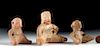 Lot of 3 Costa Rican Nicoya Polychrome Seated Figures