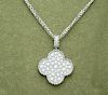 Van Cleef & Arpels 18K White Gold Diamond Magic Alhambra Long Necklace