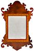 Miniature Chippendale mahogany looking glass