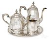 Dominick and Haff sterling silver three-piece tea and coffee service