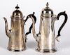 Two sterling silver lighthouse coffee pots