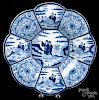 Delft blue and white lobed dish