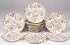 Set of twelve porcelain oyster plates