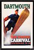 Dartmouth 1938 Winter Carnival skiing poster