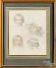 Two lithographs of children, etc.