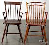 Two rodback Windsor chairs