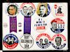 Collection of political buttons
