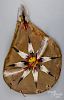 Native American Indian painted hide shield