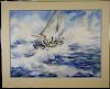 Edward Droege, Signed Nautical Watercolor