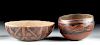 Lot of 2 Chimu / Inca Gourd Bowls w/ Pyro-Engravings
