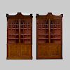 Near Pair of Regency Figured Mahogany Bookcases, possibly Irish, by Mack, Williams and Gipton