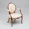 George III Carved Mahogany Armchair, in the Manner of John Linnell