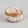Chinese Export Porcelain Famille Rose Snuff Box with Gilt-Metal Mounts