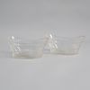 Pair of Anglo-Irish Cut Glass Navette Form Bowls