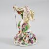  Bow Porcelain Figure of Neptune Emblematic of the Sea