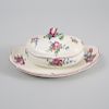 Mennecy Porcelain Sauce Tureen on Fixed Stand and Cover