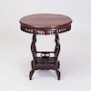 Unusual Chinese Export Rosewood Circular Side Table