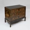 Chinese Export Metal-Mounted Black Lacquer and Parcel-Gilt Chest of Drawers