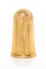 A Rare and Important American Gold Thimble, Height 1 1/8 inches.